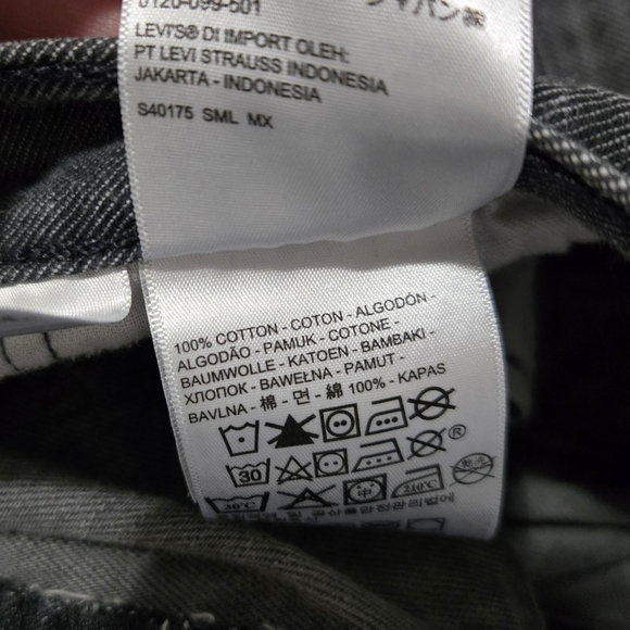 Levi's 501 Men's Jeans Dark Gray Size 40/30 Straight Leg Stylish Distressed - Picture 11 of 11